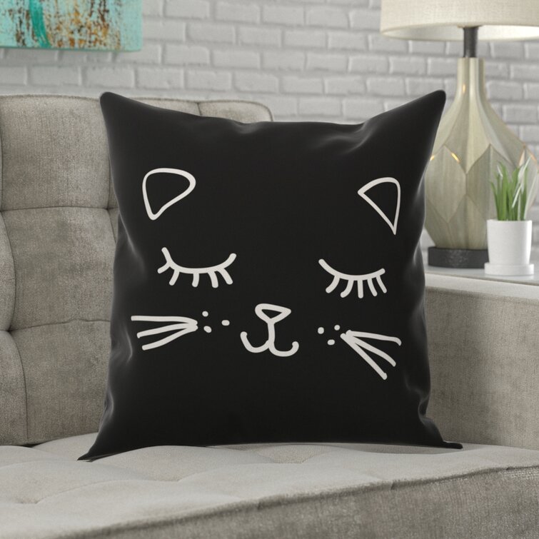 Wrought Studio Dias Black Cat Legend Throw Pillow Wayfair